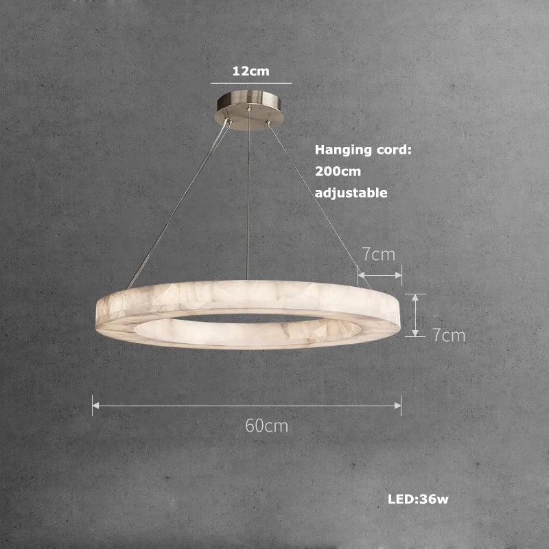 Aurelia Spiral Natural Marble Chandelier – Dimmable – product detail 10