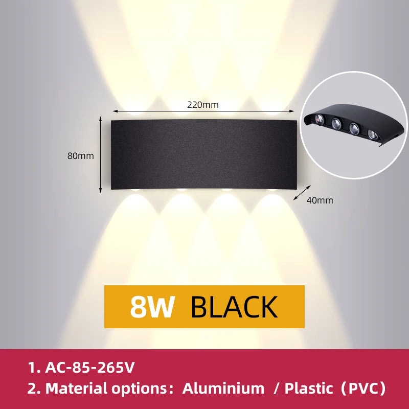 Orlena Outdoor Facade Wall Light for Veranda Stairs