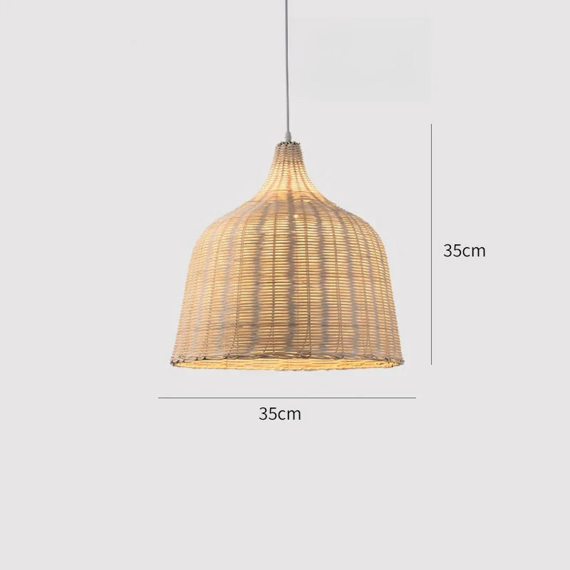 Kensley Bohemian Rattan Chandelier for Kitchen Island