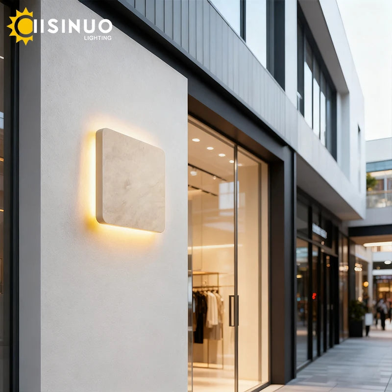 Tivoli Square Stone Outdoor Wall Sconce for Exterior Corridor – IP65 – detail view 4