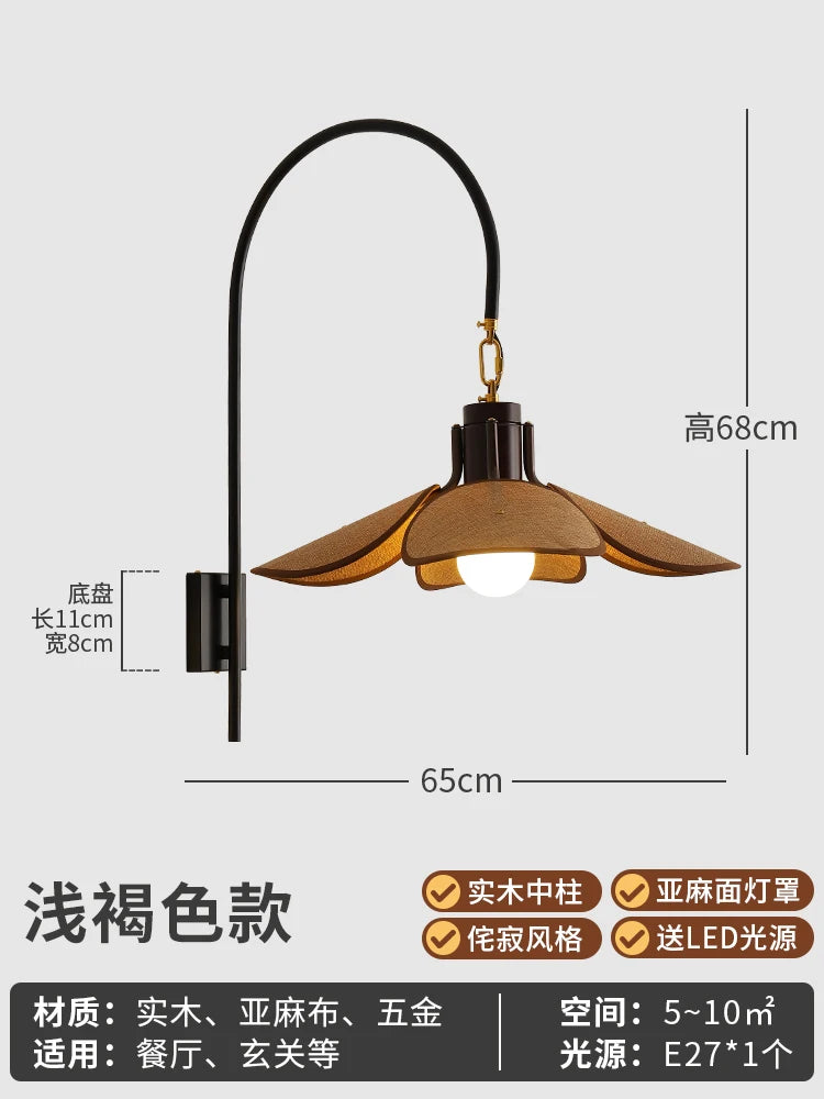 Neris Halo Sculptural Fabric Wall Sconce – product view 6
