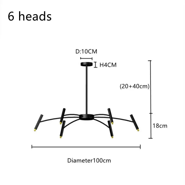 Merano Black-and-Gold G9 Chandelier for Bedroom – detail view 10