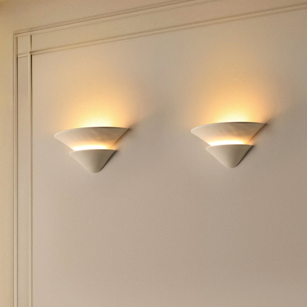 Plaster Wall Sconce – Wabi-Sabi Japanese for Bedroom, Living Room, Bathroom | Jessamine Dome by Evenlyr