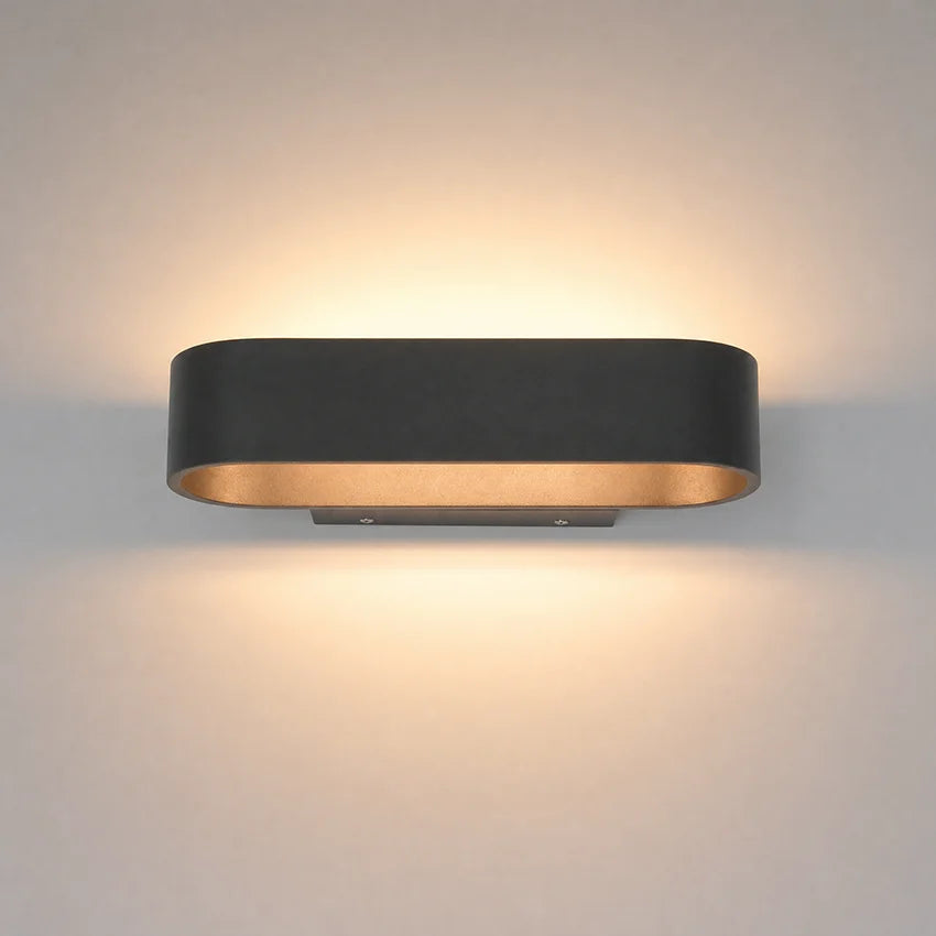 Quintara 12W Rounded-Rectangle Aluminum Wall Sconce for Hotel Hallway