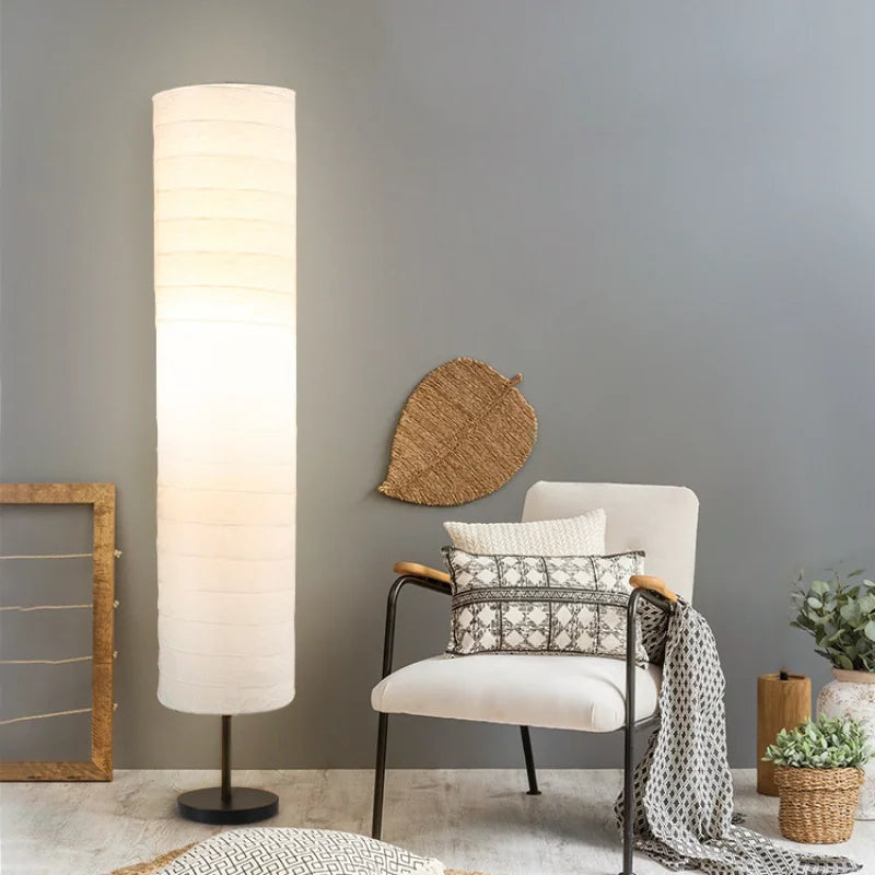 Rice Paper Floor Lamp – Nordic Modern for Living Room, Bedroom, Reading Corner | Maris Cascade by Evenlyr