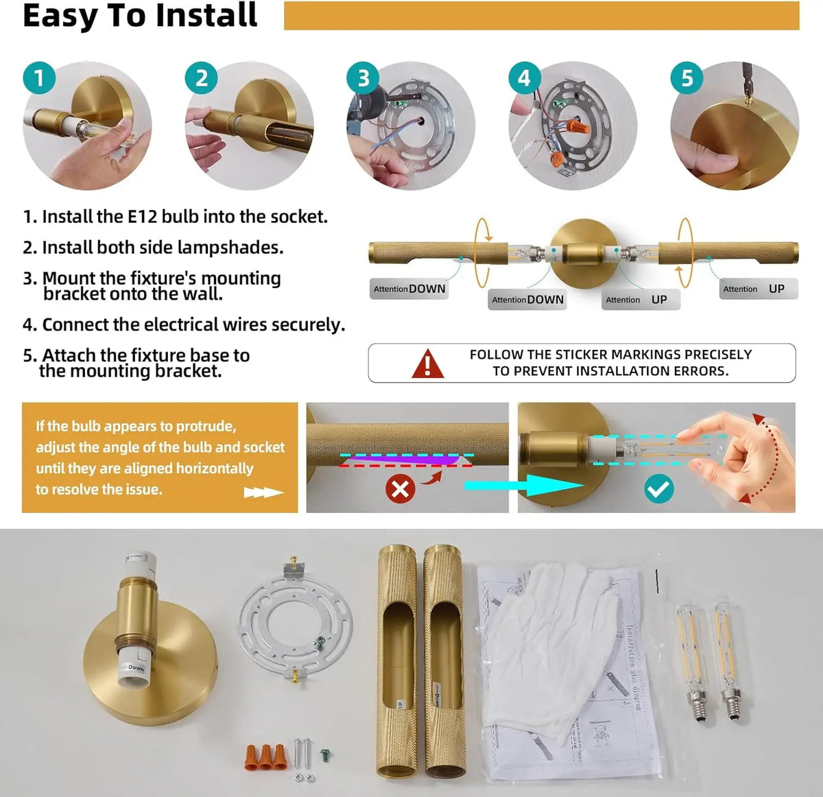 Brass Dimmable Picture Light – detail view 5