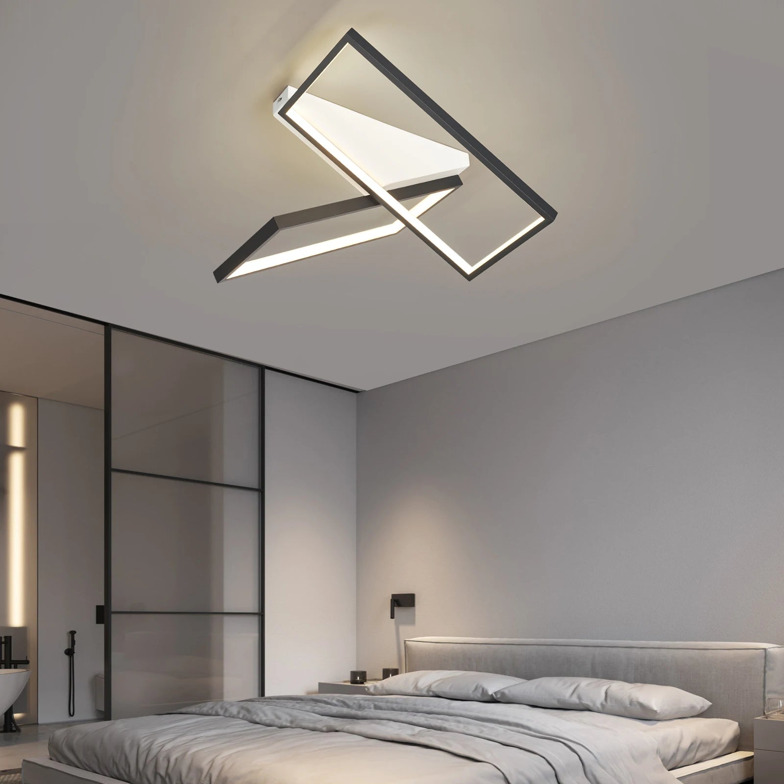 Metal Chandelier – Modern LED for Bedroom & Bedside, Living Room, Dining Room & Kitchen | Alora Contour by Evenlyr