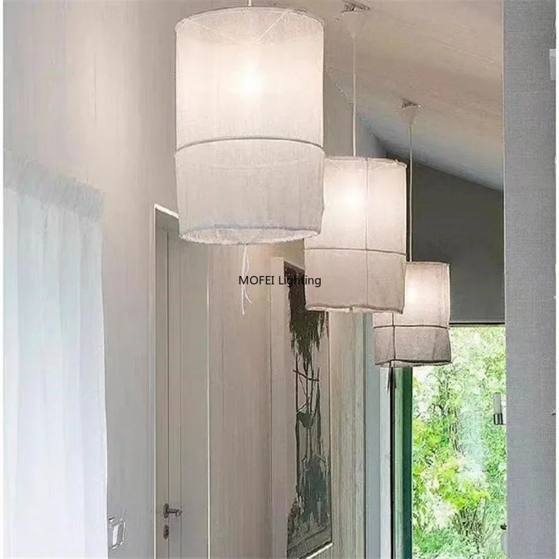 Wood & Fabric Chandelier – Wabi-Sabi Japanese for Dining Room, Living Room, Foyer | Ilyra Arc by Evenlyr