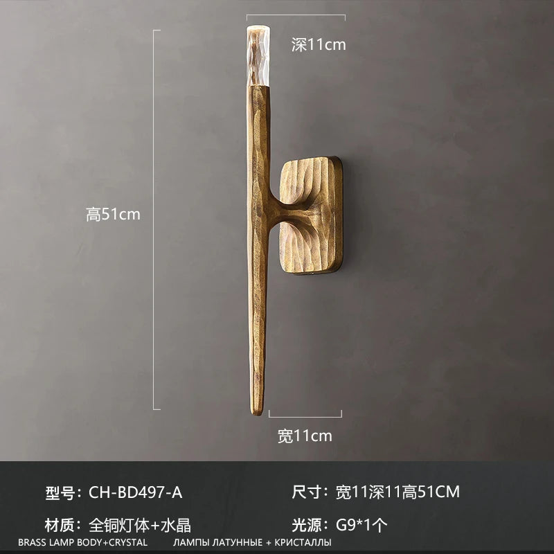 Brass Round Bedside Reading Wall Light – detail view 8