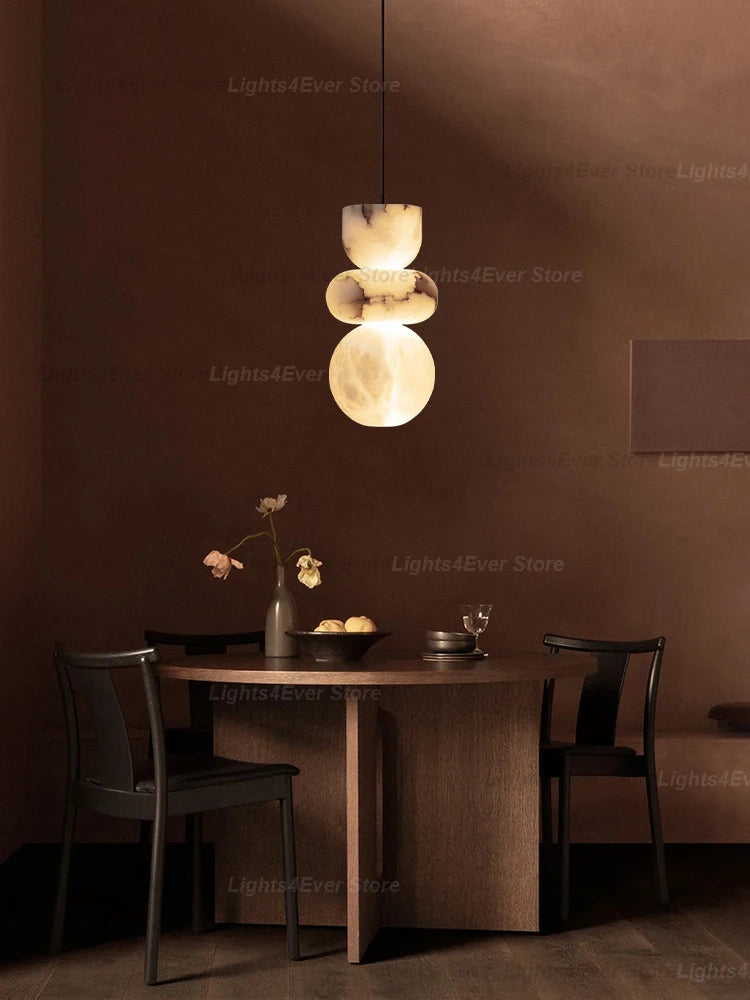 Luma Beam Alabaster Chandelier – Dimmable – product detail 2