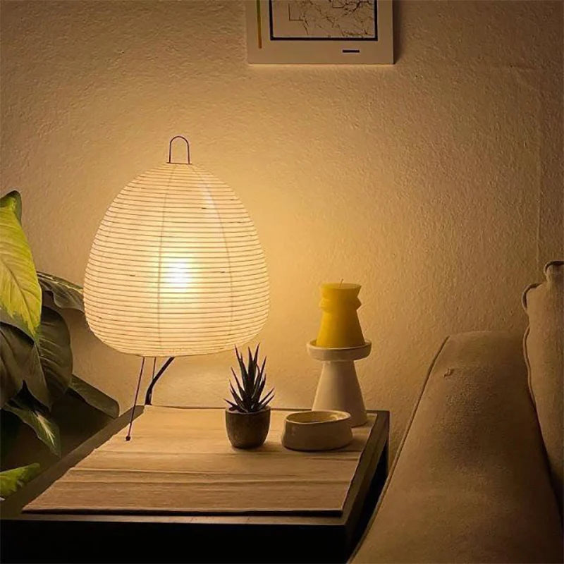 Rice Paper Floor Lamp – Wabi-Sabi Japanese Dimmable LED for Living Room, Bedroom, Reading Corner | Coralie Orbit by Evenlyr