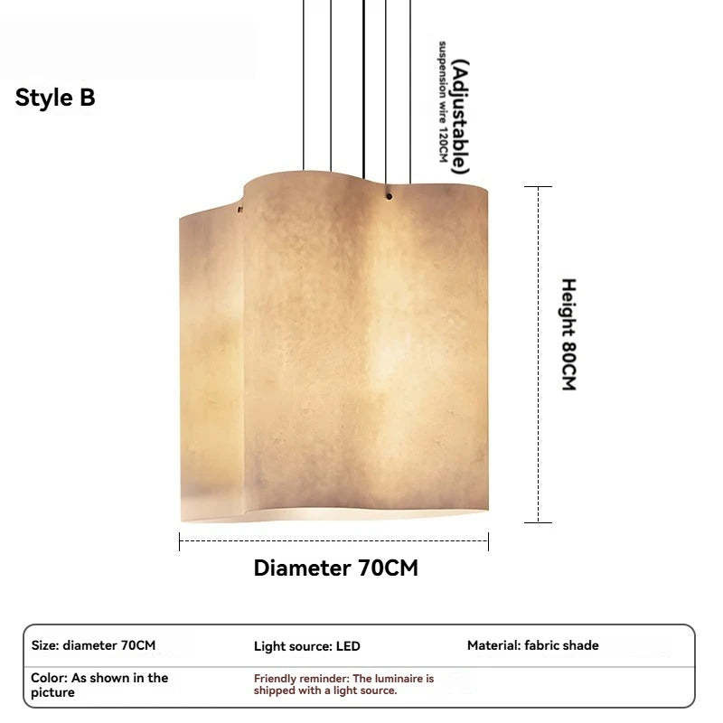Fabric Chandelier – Wabi-Sabi LED for Hotel & Hospitality, Restaurant & Café | Celia Dome by Evenlyr