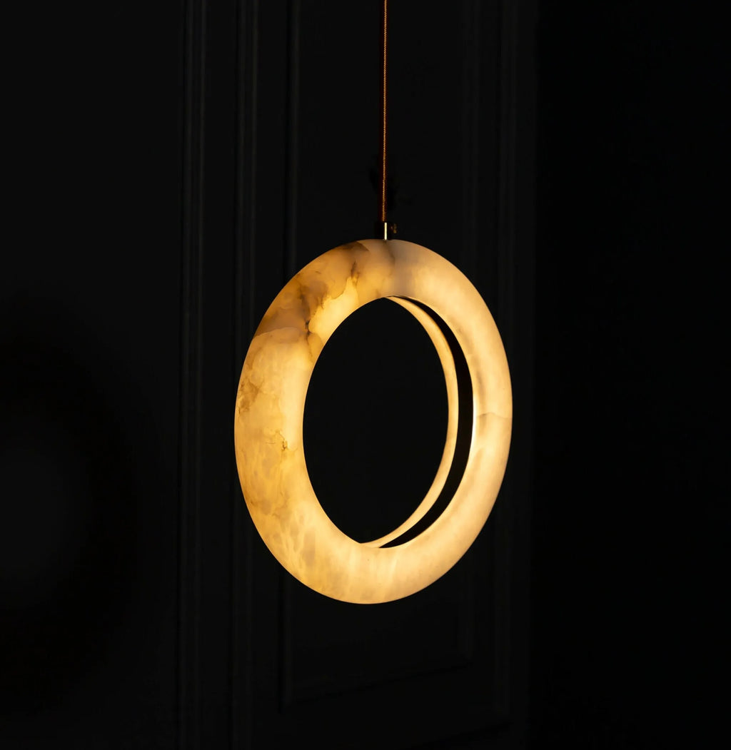 Alabaster & Marble Chandelier – Modern Dimmable LED for Hallway & Entryway | Maris Line by Evenlyr