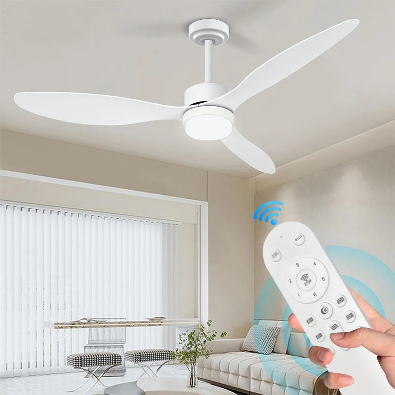Elara Nordic Ceiling Fan with Light for Living Room – Remote Control – product view