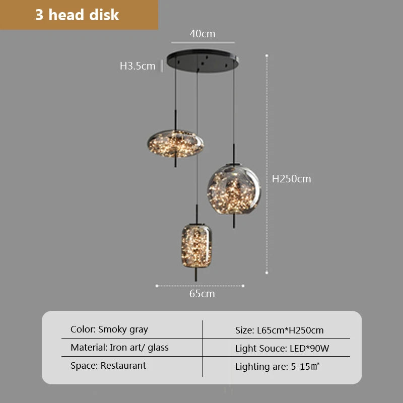 Arco Form Glass Chandelier – Nordic – product detail 7