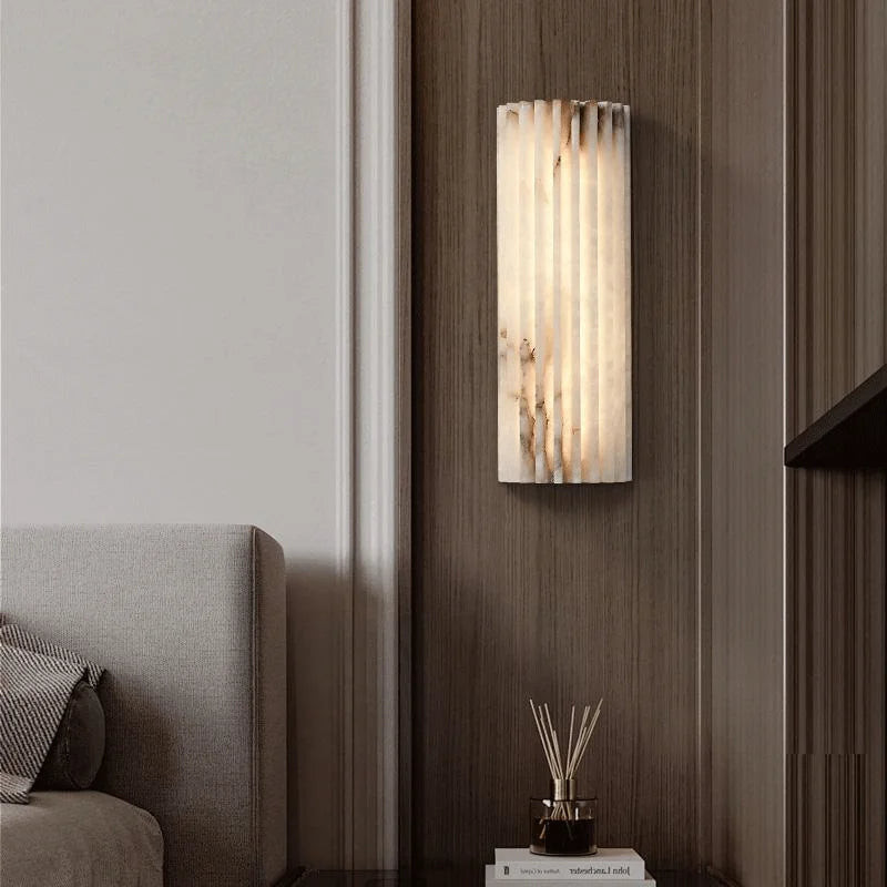 Riva Veil Marble Wall Sconce – Minimalist – product detail 4