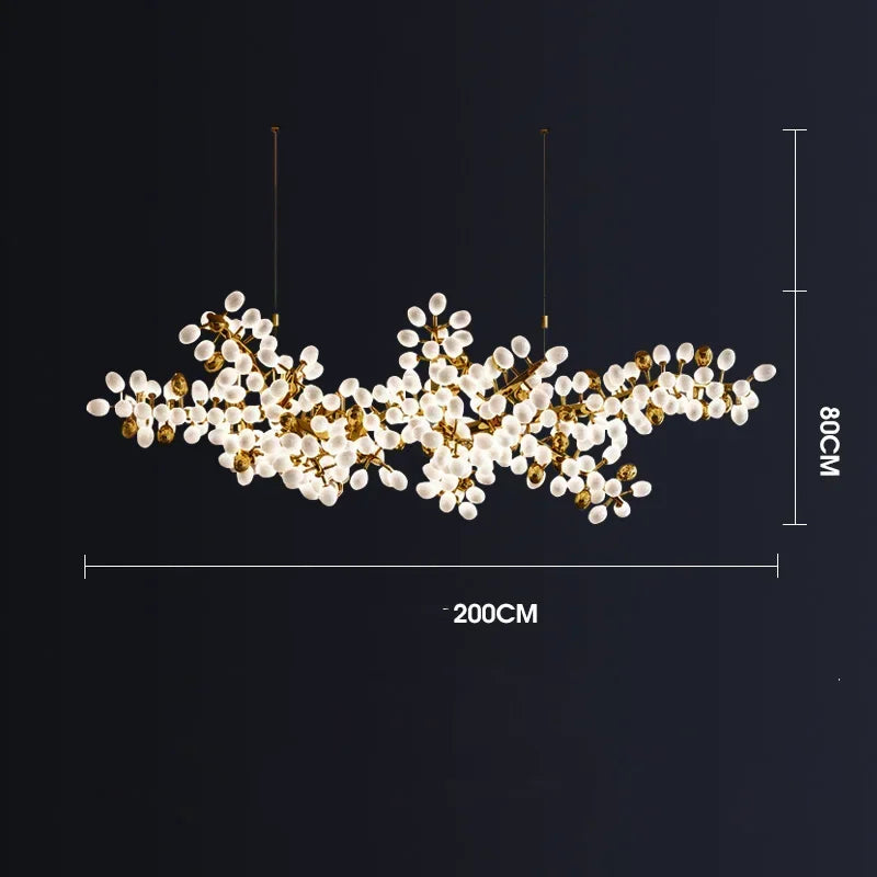 Glass Chandelier – Nordic Modern Adjustable for Bedroom, Dining Room, Living Room | Halcyon Halo by Evenlyr