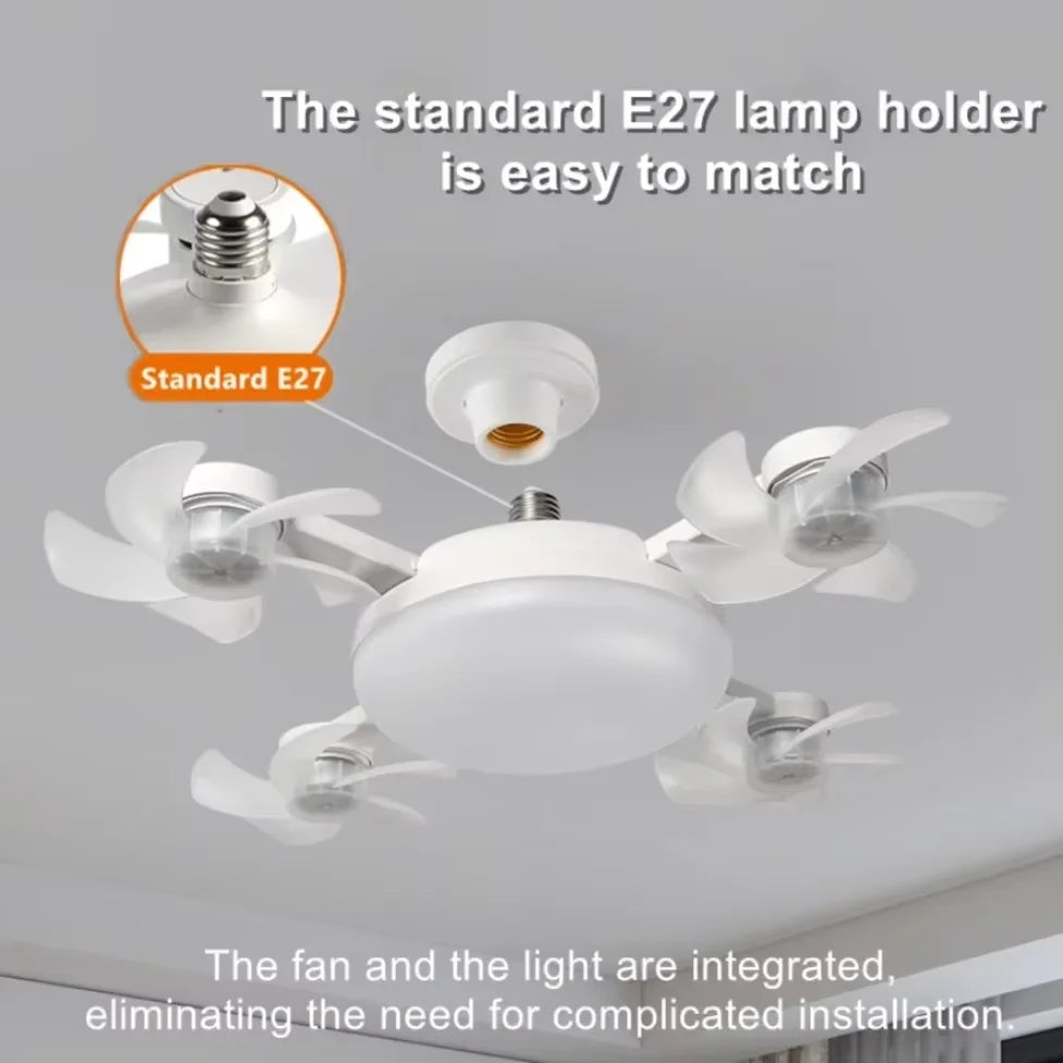 Neroli Drone Design Ceiling Fan with Light for Living Room – Remote Control