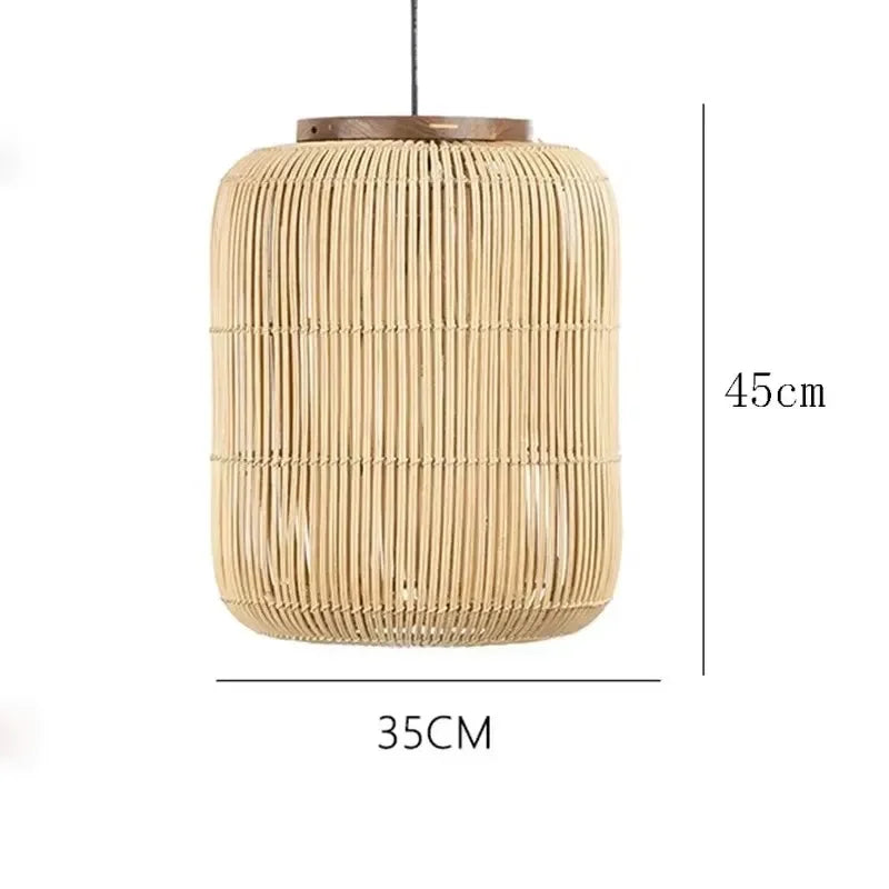 Rattan Chandelier – Wabi-Sabi Japanese for Dining Room, Living Room, Foyer | Delphine Dome by Evenlyr