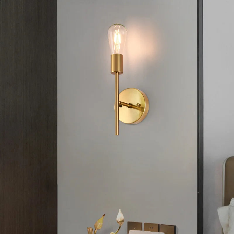 Metal Wall Sconce – Minimalist LED for Bathroom, Bedroom & Bedside, Hallway & Entryway | Amaya Arc by Evenlyr