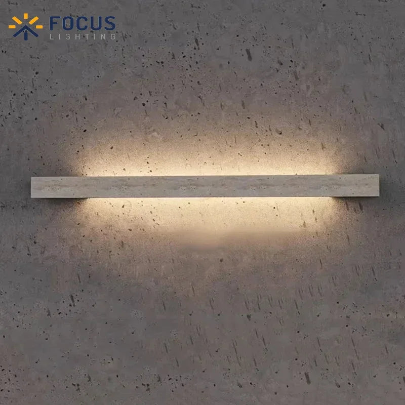 Firenze Wabi-Sabi Stone Outdoor Wall Sconce for Villa Exterior – Nordic