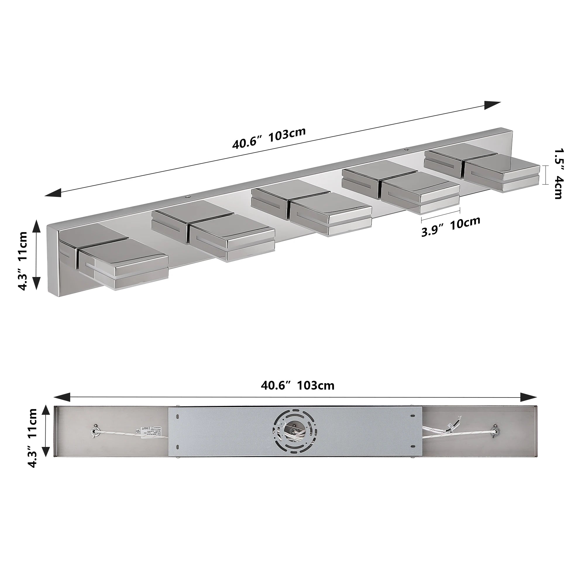 Acrylic LED Bathroom Vanity & Mirror Light – Modern LED for Bathroom | Calista Crest by Evenlyr