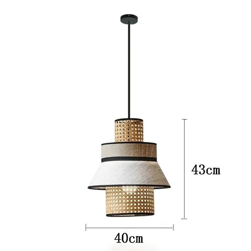 Rattan Chandelier – Vintage Modern for Dining Room, Living Room, Kitchen Island | Giselle Dome by Evenlyr