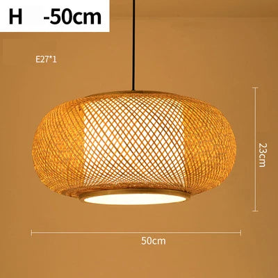 Tivoli Round Rattan Chandelier for Dining Room – Bamboo