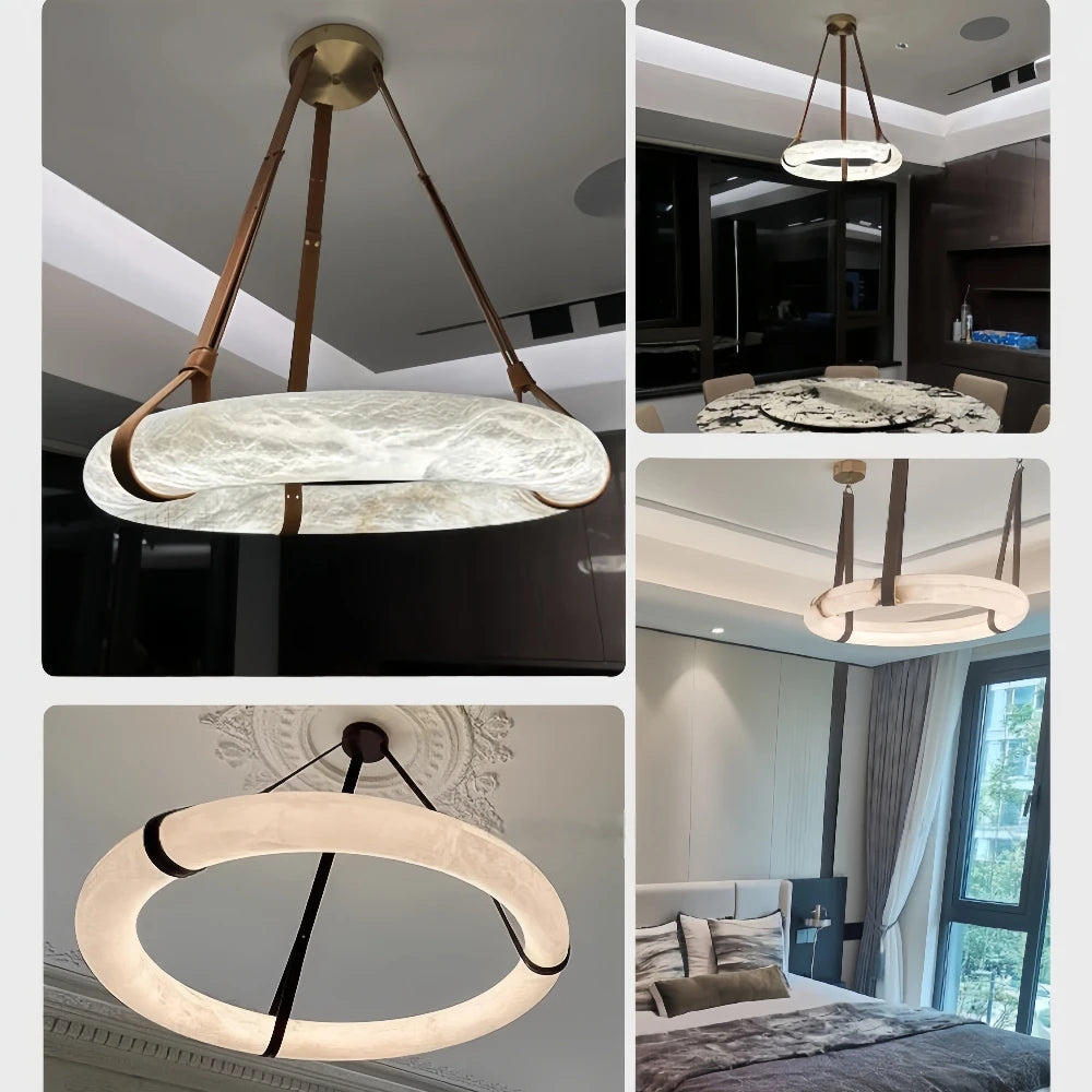 Vesper Dome Faux Stone Pendant Light – Wabi-Sabi – product detail 5