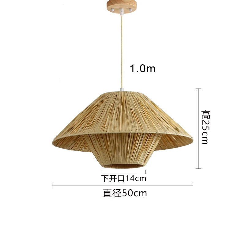 Rattan Pendant Light – Wabi-Sabi Japanese for Restaurant, Bedroom, Hotel | Thalia Orbit by Evenlyr