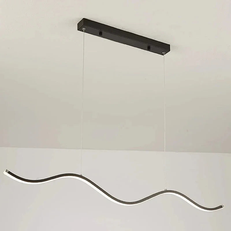 Maelis Arc Wave Aluminum Pendant Light – product view 5