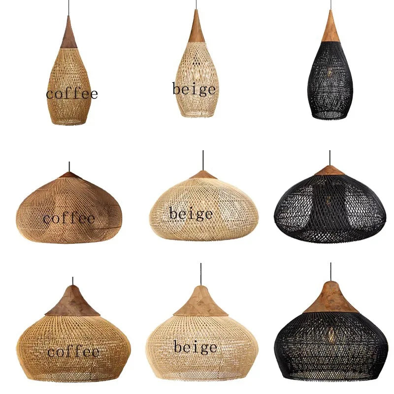 Rattan Pendant Light – Vintage Modern for Kitchen Island, Dining Room, Restaurant | Lucienne Orbit by Evenlyr