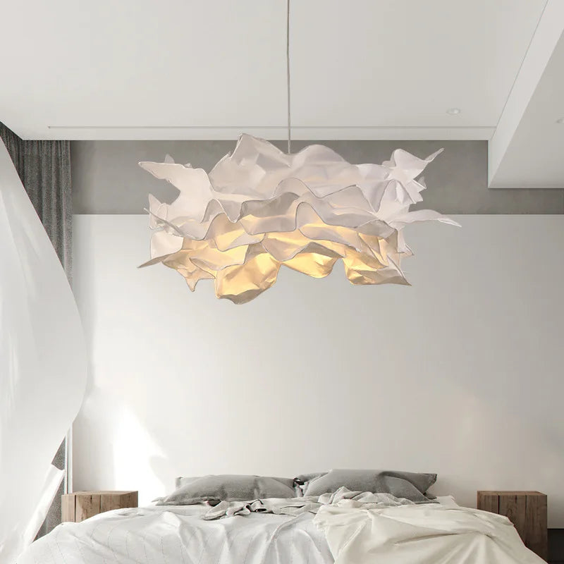 Paper Chandelier – Modern Minimalist for Dining Room, Living Room, Bedroom | Zaria Petal by Evenlyr