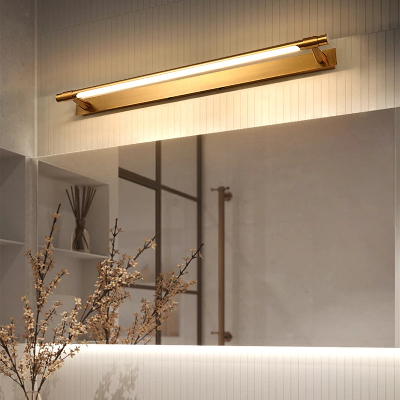 Copper Linear Wall Sconce – Modern LED Linear for Bathroom | Oriana Orbit by Evenlyr