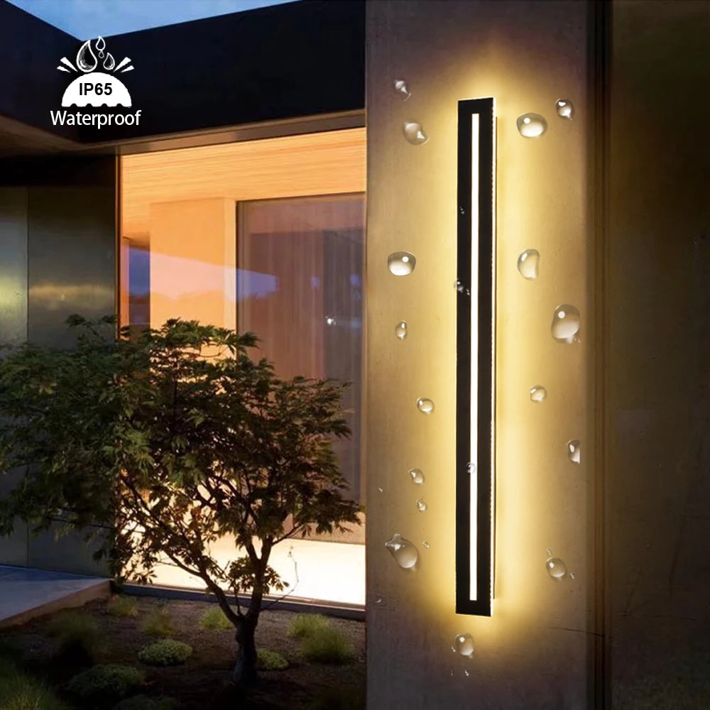 Juniper IP65 Linear Outdoor Wall Light for Exterior Wall – detail view 4