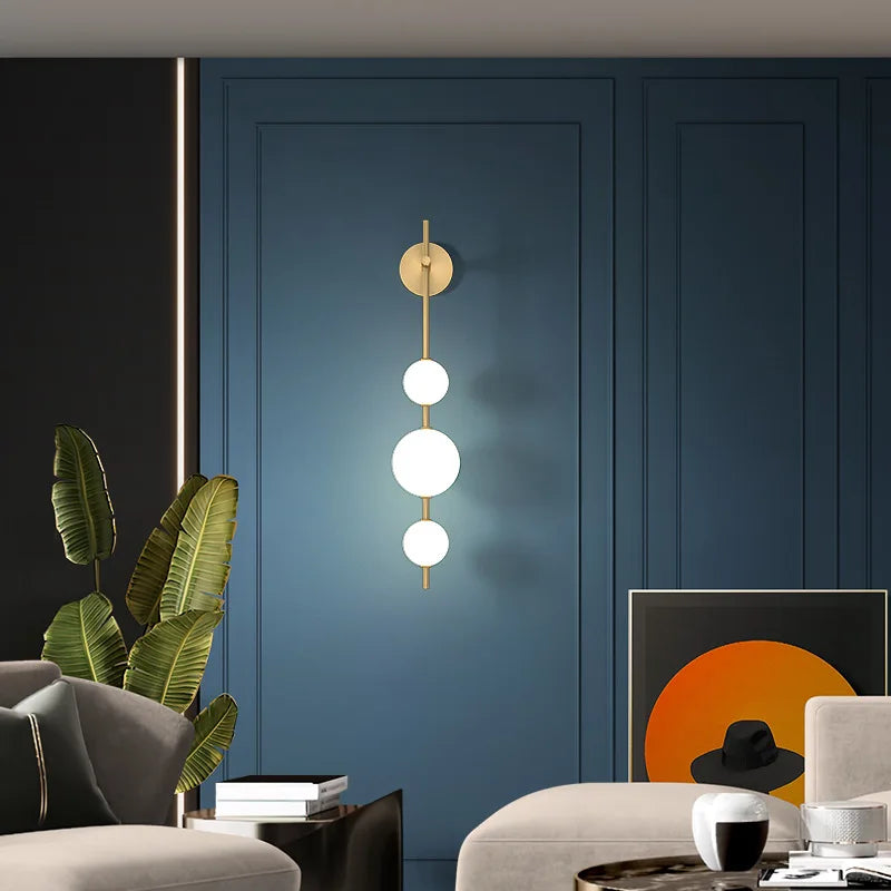 Kalix Halo Metal Wall Sconce – Art Deco Metal Wall Sconces for Bedroom