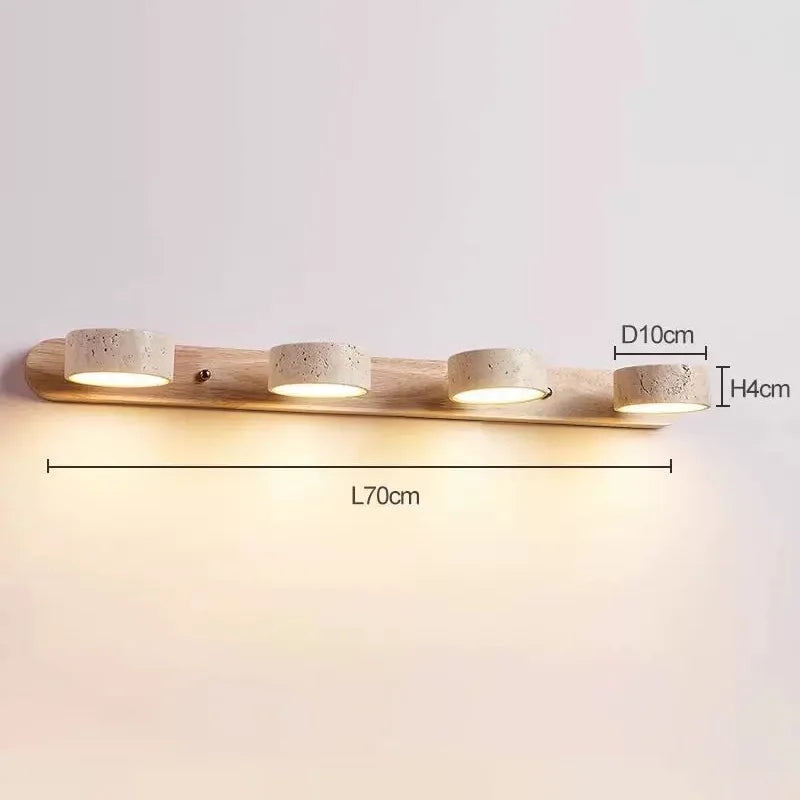 Metal Round Wall Sconce – Wabi-Sabi Japanese LED for Bathroom | Oriana Arc by Evenlyr