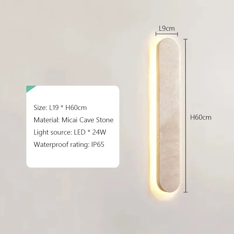 Joren Veil Linear Travertine Wall Sconce – product view 7