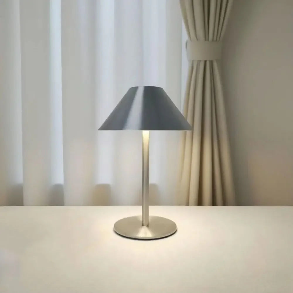 Designer Table Lamp – Modern Minimalist Cordless Rechargeable for Bedside, Desk & Office, Restaurant Table | Halcyon Petal by Evenlyr