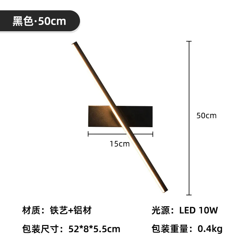 Designer Linear Wall Sconce – Modern LED Linear for Bathroom, Bedroom & Bedside | Aurelle Halo by Evenlyr