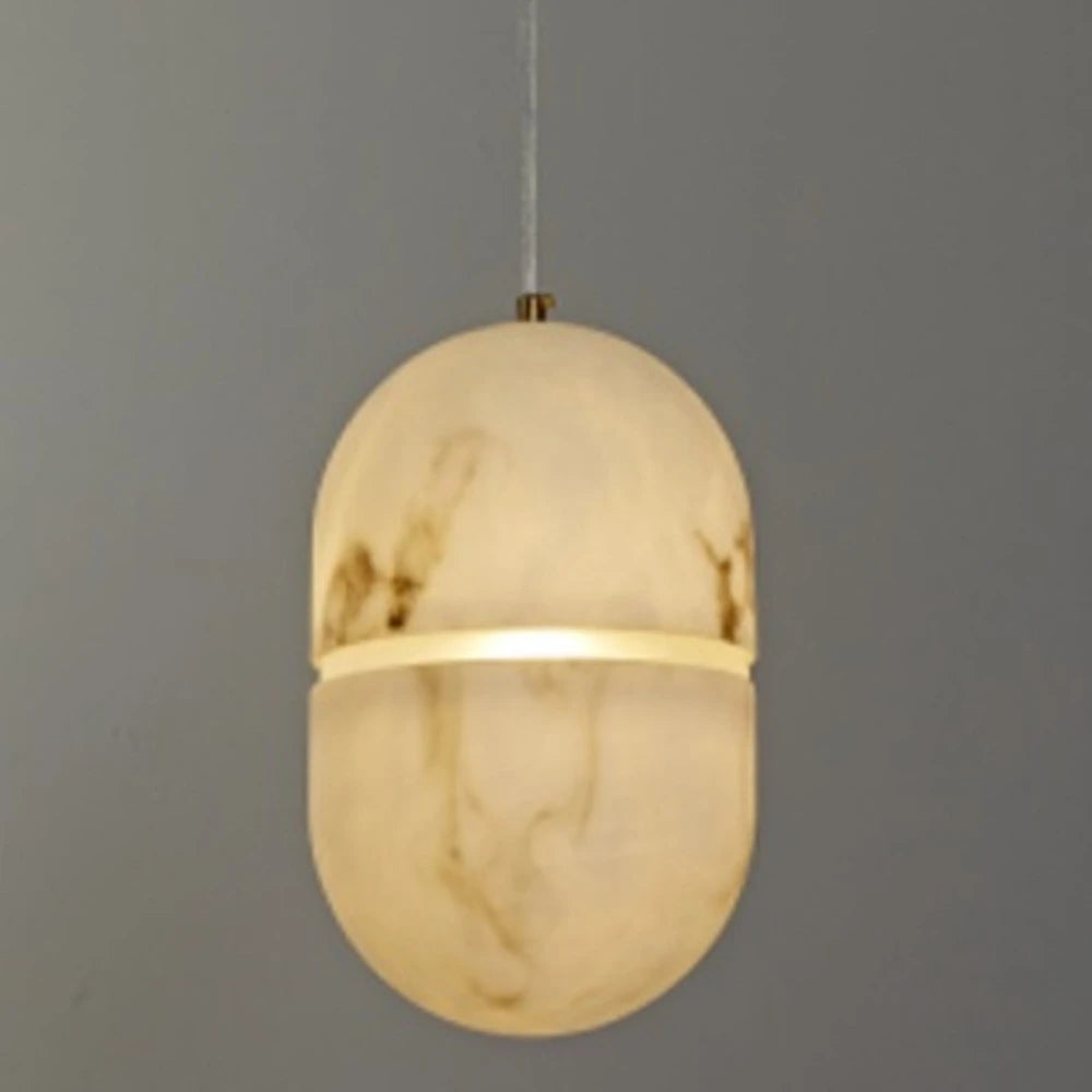 Roselle Halo Sculptural Alabaster Pendant Light – product view 5