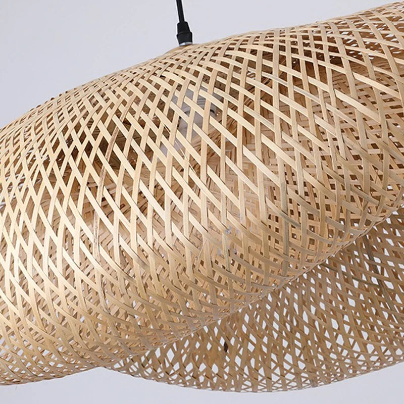 Tivoli Round Rattan Chandelier for Dining Room – Bamboo