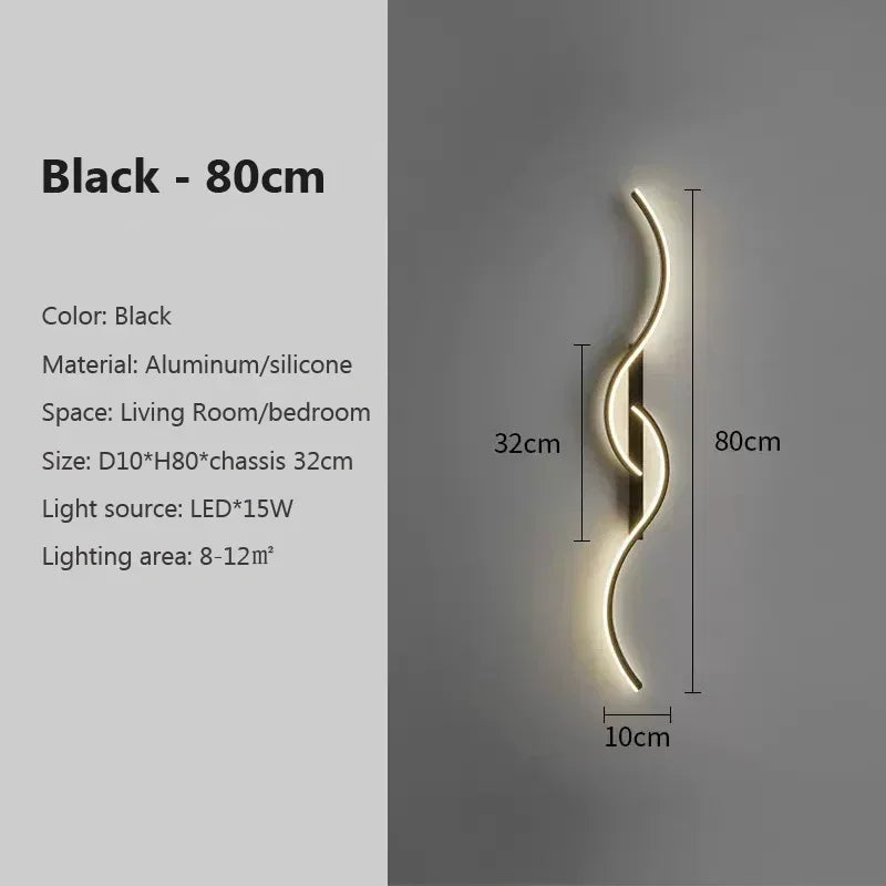 Metal Linear Wall Sconce – Minimalist Modern LED Linear for Bedroom & Bedside, Living Room | Aurelle Orbit by Evenlyr