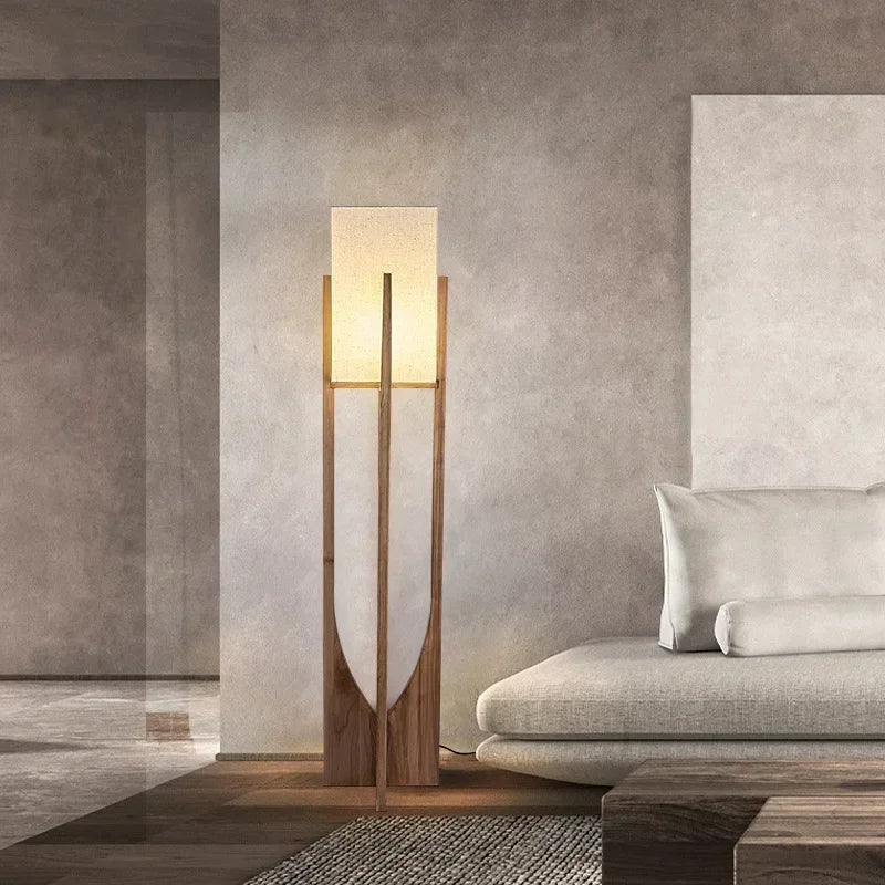 Arden Arc Bamboo and Wood Floor Lamp – Nordic – product detail 4