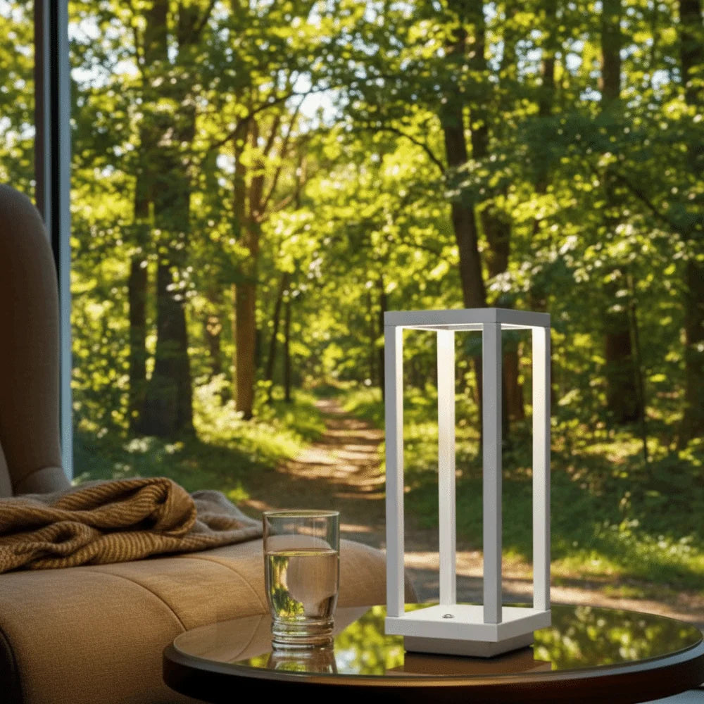 Designer Table Lamp – European Classic Cordless Rechargeable for Bedside, Restaurant Table, Hotel Room | Coralie Petal by Evenlyr