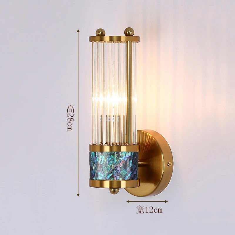 Caspian Cylinder Outdoor Wall Light for Exterior Wall – Crystal