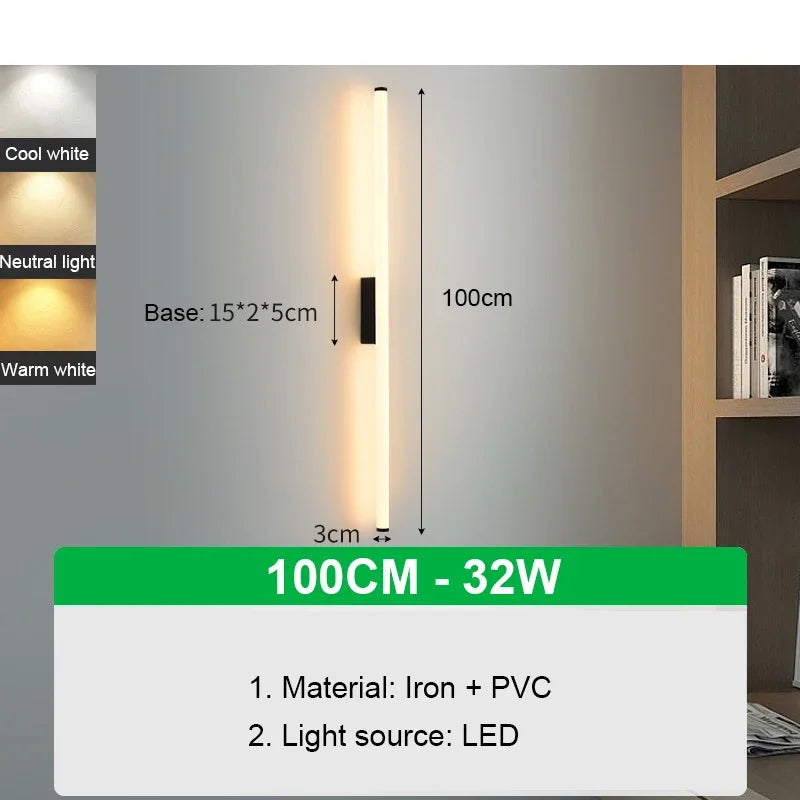 Metal Linear Wall Sconce – Nordic Modern LED Linear for Bathroom, Bedroom & Bedside, Living Room | Nerina Dome by Evenlyr