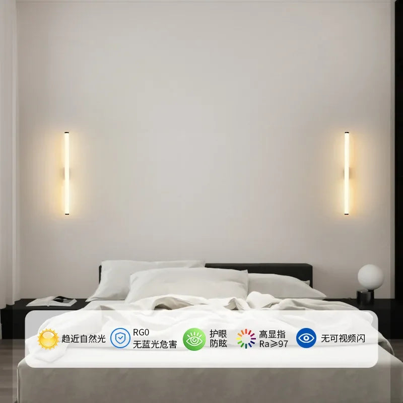 Metal Linear Wall Sconce – Nordic Modern LED Linear for Bathroom, Bedroom & Bedside, Living Room | Nerina Dome by Evenlyr