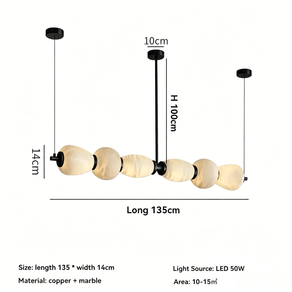 Valenne Halo Sculptural Alabaster Pendant Light – product view 9