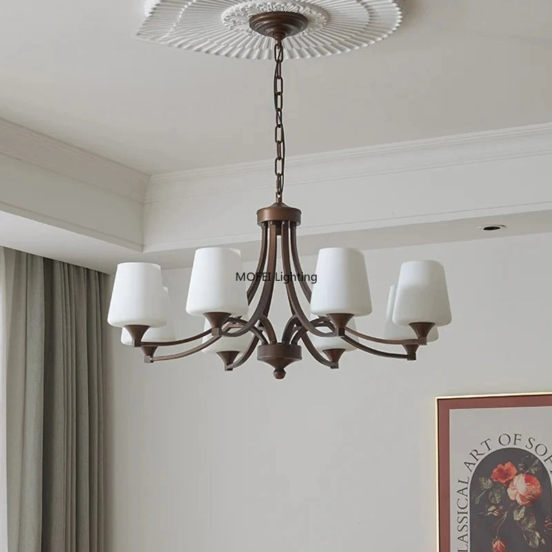 Glass Chandelier – Nordic Modern for Living Room, Bedroom, Dining Room | Liora Arc by Evenlyr